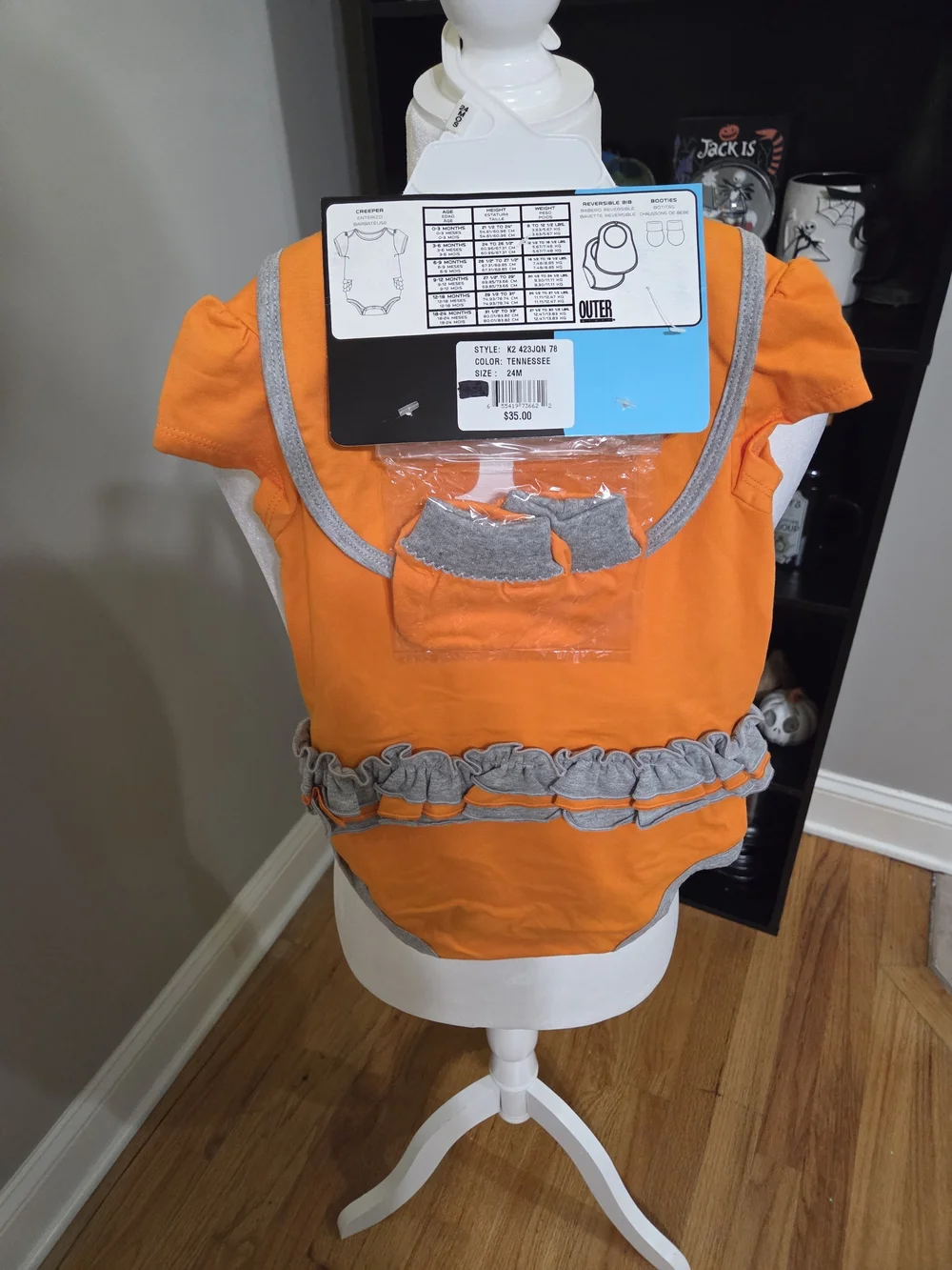 Super Cute T Fan! Orange Baby One-Piece Bodysuit Tn Vols
